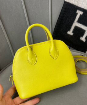 에르메스 미니 볼리드백 레몬 옐로우 은장 염소가죽